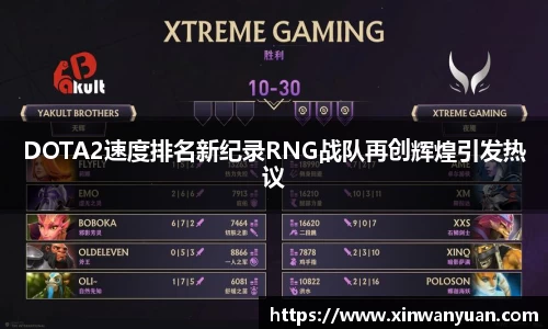 DOTA2速度排名新纪录RNG战队再创辉煌引发热议